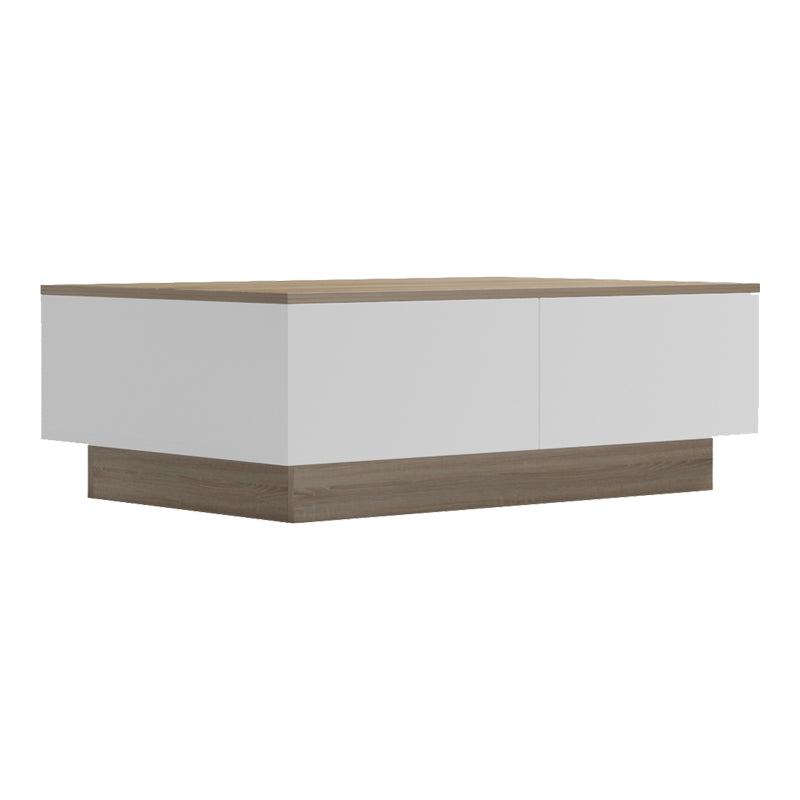 Τραπέζι σαλονιού Winey pakoworld σε sonoma-λευκή απόχρωση 90x60x31.5εκ