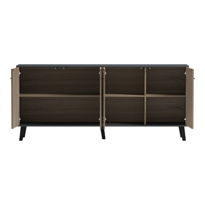 Μπουφές Tuscany pakoworld sonoma-ανθρακί 180x40x78.6εκ
