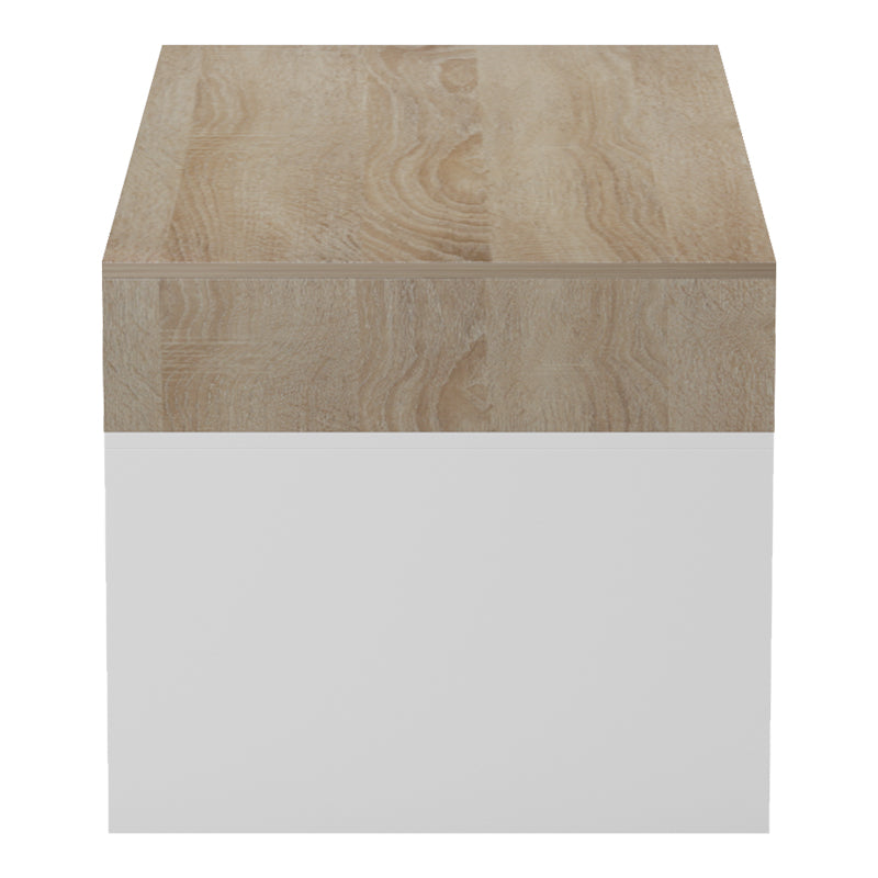 Τραπέζι σαλονιού Consa pakoworld sonoma - λευκό 120x60x52.8εκ
