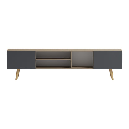 Έπιπλο τηλεόρασης Osclo pakoworld sonoma-ανθρακί 160x30x41εκ