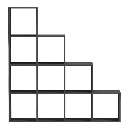 Βιβλιοθήκη Scala pakoworld ανθρακί 129.5x29x129.5εκ