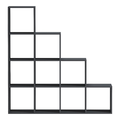 Βιβλιοθήκη Scala pakoworld ανθρακί 129.5x29x129.5εκ