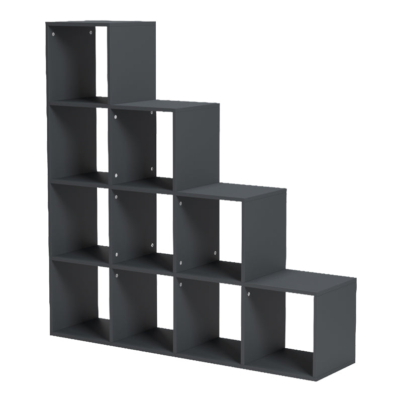 Βιβλιοθήκη Scala pakoworld ανθρακί 129.5x29x129.5εκ