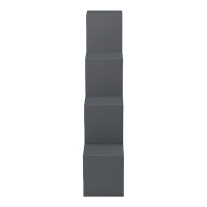 Βιβλιοθήκη Scala pakoworld ανθρακί 129.5x29x129.5εκ