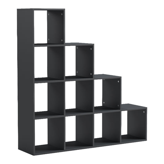 Βιβλιοθήκη Scala pakoworld ανθρακί 129.5x29x129.5εκ
