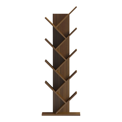 Βιβλιοθήκη Fyllo pakoworld καρυδί 50x25x141.5εκ