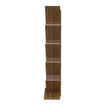 Βιβλιοθήκη Fyllo pakoworld καρυδί 50x25x141.5εκ
