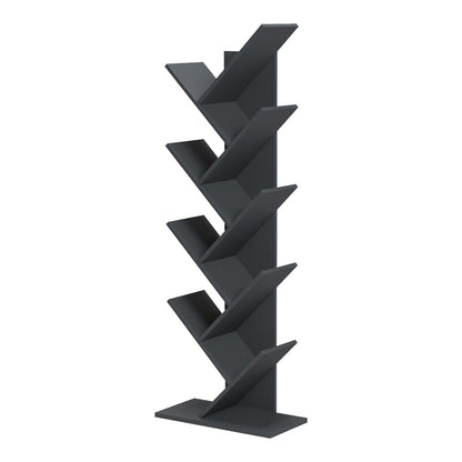 Βιβλιοθήκη Fyllo pakoworld ανθρακί 50x25x141.5εκ