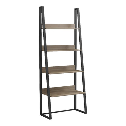 Βιβλιοθήκη-Ραφιέρα Alfa pakoworld sonoma-μαύρο μέταλλο 75x36x185εκ