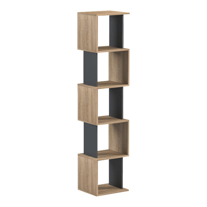 Βιβλιοθήκη Cubik pakoworld sonoma- ανθρακί 35x30x161εκ