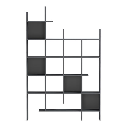 Βιβλιοθήκη Manco pakoworld ανθρακί 122x25.5x188εκ