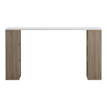 Γραφείο με ραφιέρα  Colmar pakoworld sonoma-λευκό 140x60x75εκ