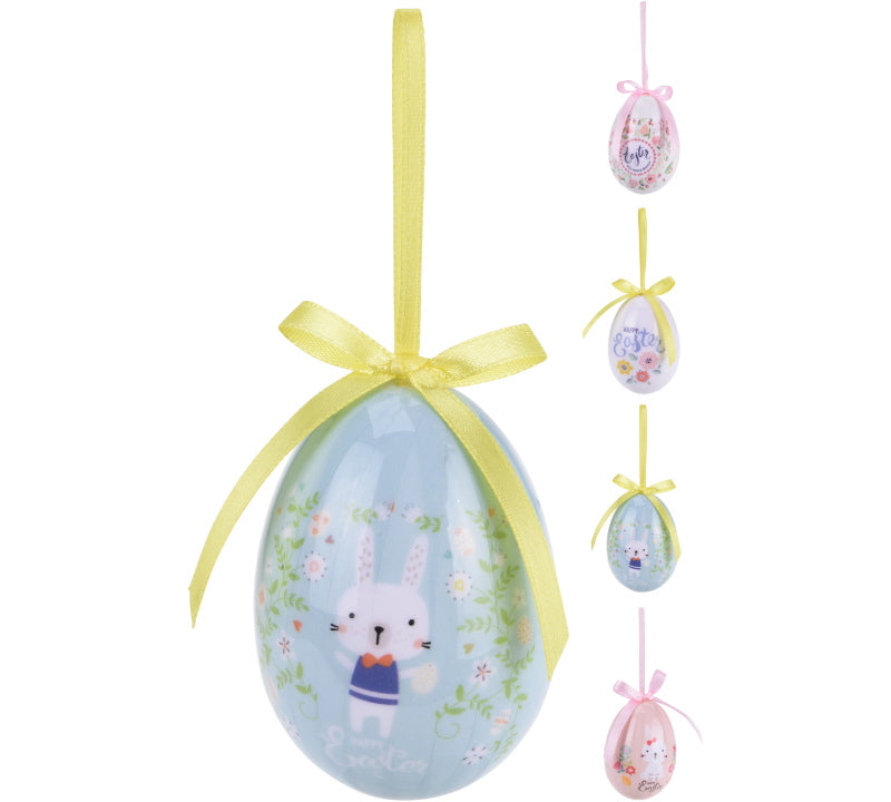 Πασχαλινά διακοσμητικά αυγά Σετ/2 σε μπλε & ροζ, 6,5cm