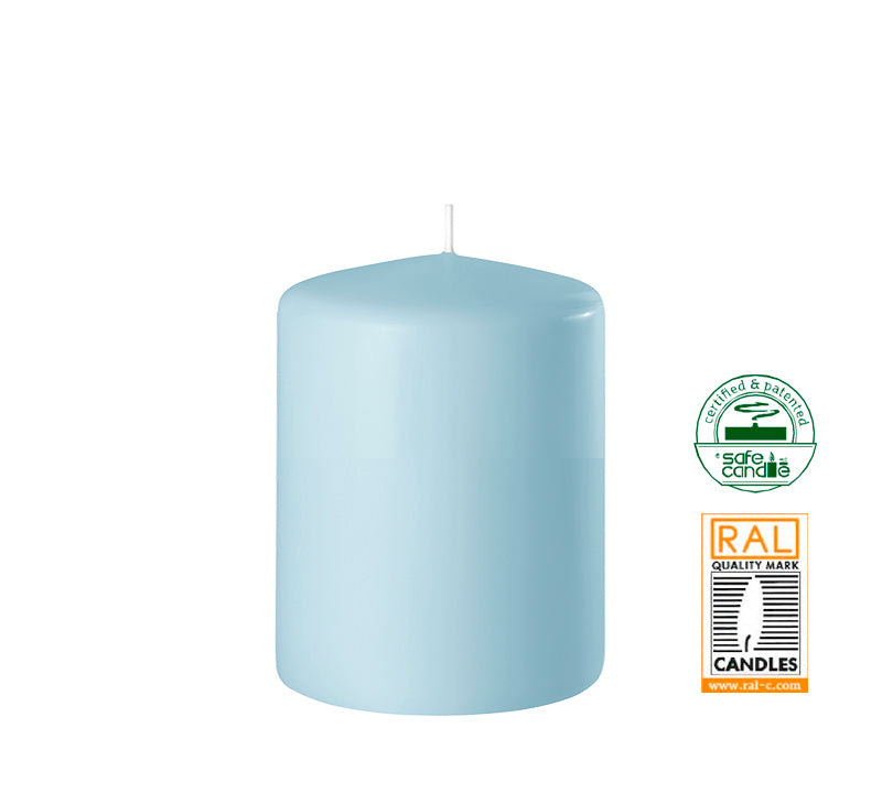 Κερί κορμός γαλάζιο ματ,7x8cm