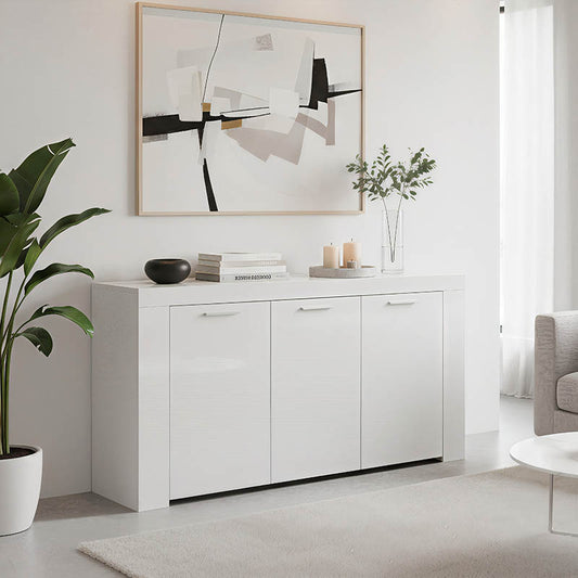 Μπουφές Joanna pakoworld λευκό 144x42x80εκ