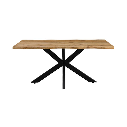 Tραπέζι Gilman pakoworld MDF sonoma-μαύρο 150x90x75εκ