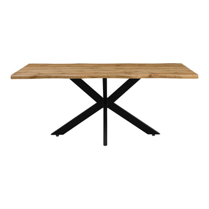 Tραπέζι Gilman pakoworld MDF sonoma-μαύρο 180x90x75εκ