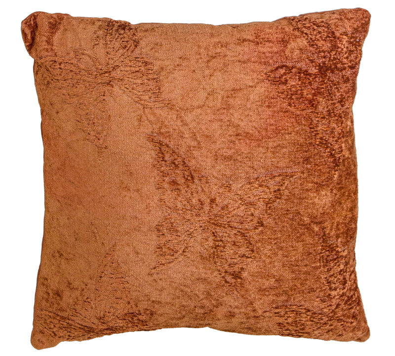 Μαξιλάρι ζακάρ σε χρώμα της κανέλας,45x45cm