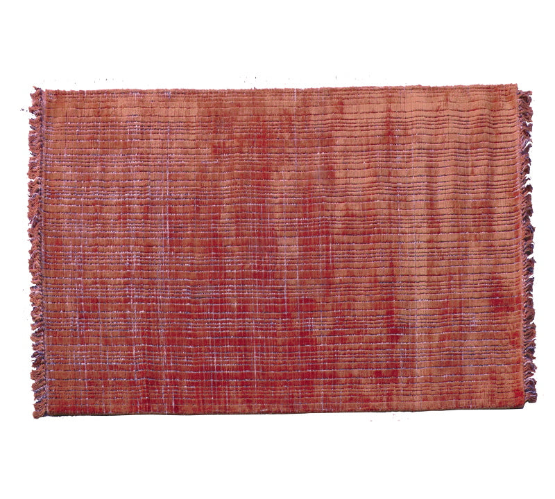 Χαλί χειροποίητο με υπόστρωμα, χρώμα σκουριάς,160x240cm