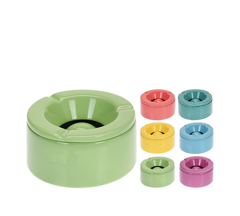 Αντιανεμικό τασάκι σε 6 φωτεινά χρώματα, δ.12x6cm