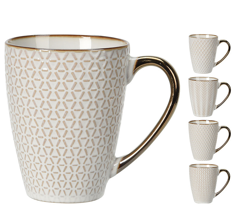 Κούπα 350ml με επίχρυση διακόσμηση, 4σχδ.