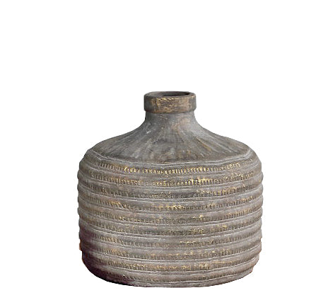 Κεραμικό βάζο "vintage gold", Υ.28.5cm