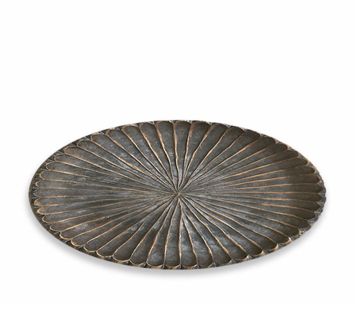 Κεραμική πιατέλα "vintage gold", Δ.29.5cm