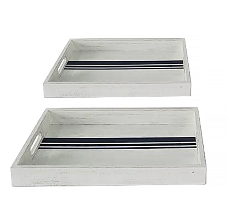 Σ/2 ξύλινοι παραλ/μοι δίσκοι εκρου/μπλε 40/47cm