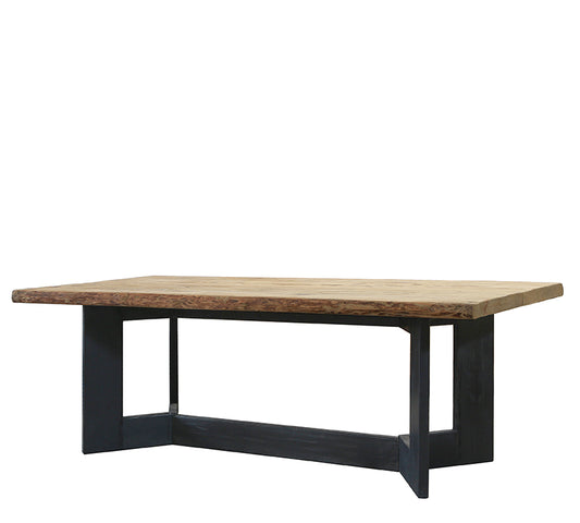 Τραπέζι τραπεζαρίας (καπάκι 6cm) μαύρη βάση,220x100x76cm