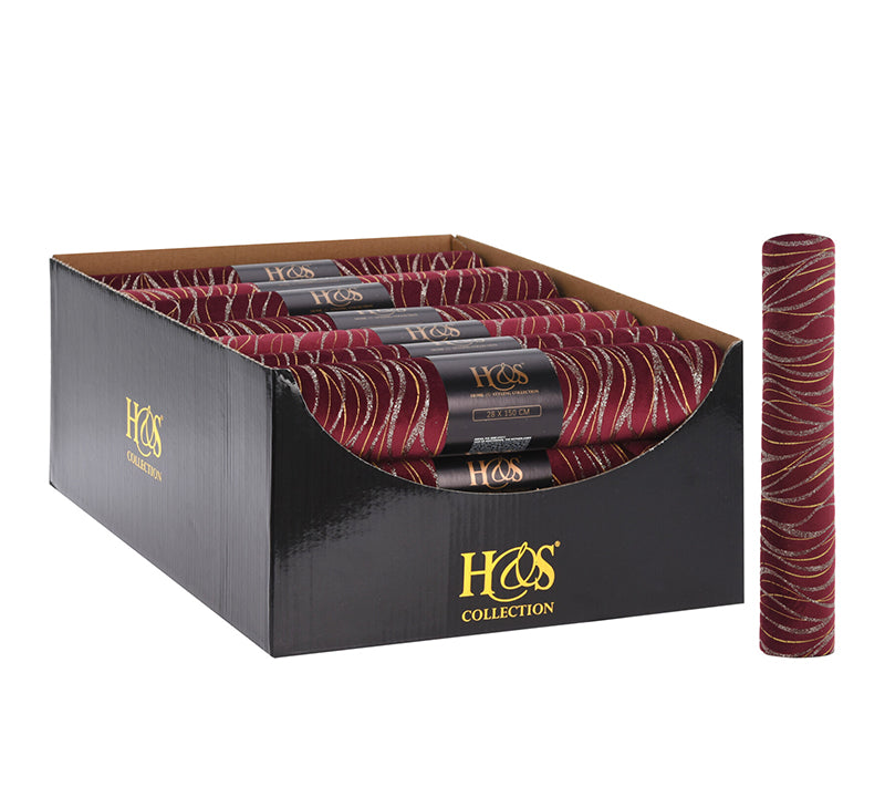 Ύφασμα διακοσμησης βελουτε μπορντω με χρυσο ντεκορ,1.5