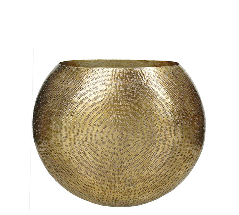 Σφυρήλατο βάζο οβάλ, μπρονζέ χρ.,33cm