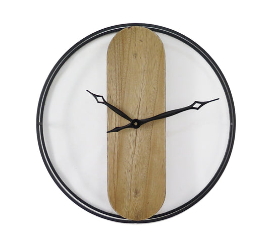 Ρολόι τοίχου "Urban" απο ξύλο & σίδερο,41cm