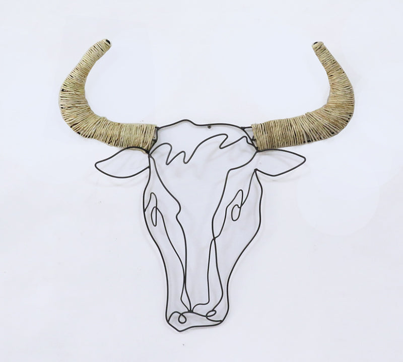 Διακοσμητικό τοίχου από σύρμα, σχ.ταύρος,65cm