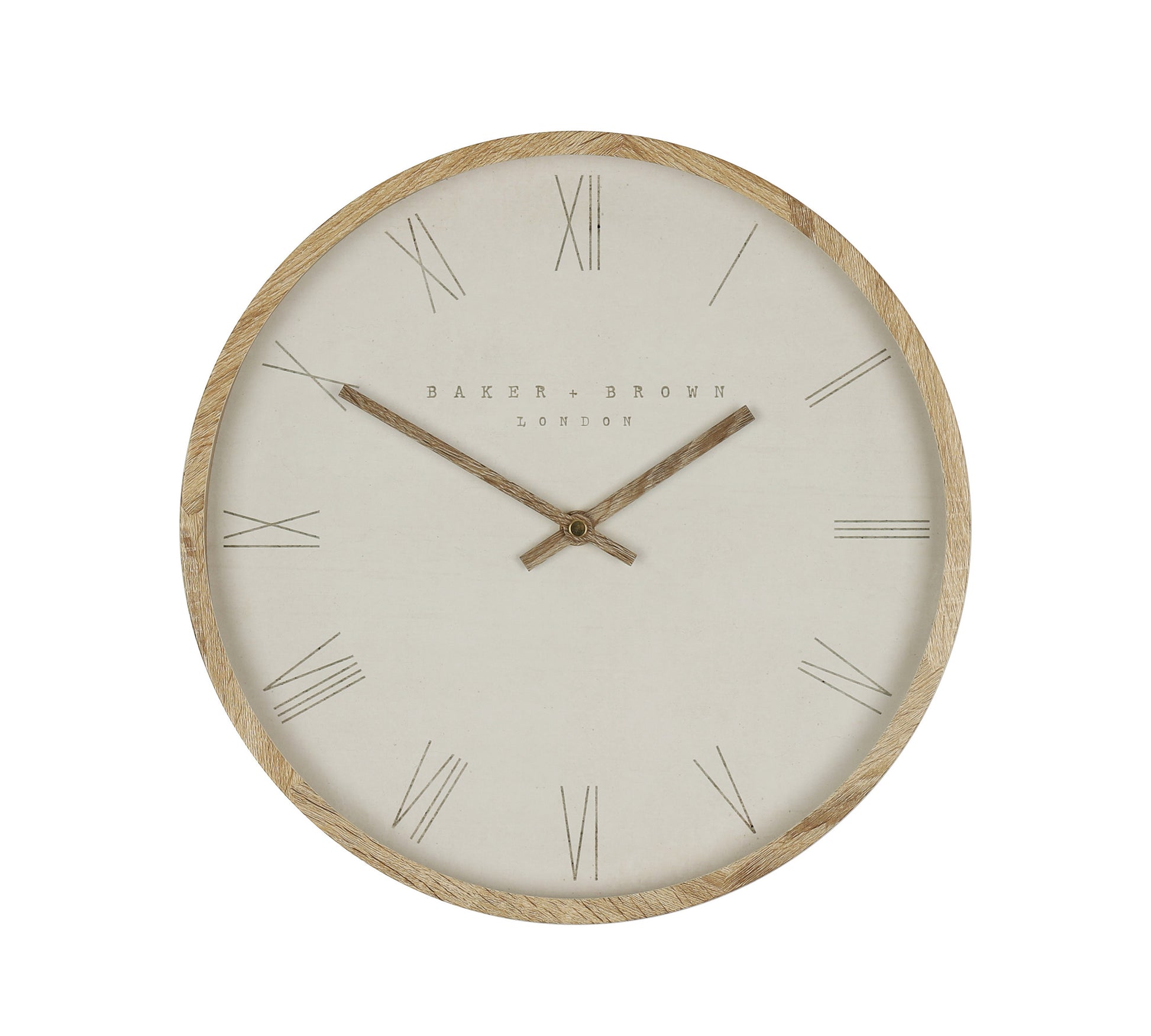 Ρολόι μεταλλικό σε απομίμηση ξύλου,30cm