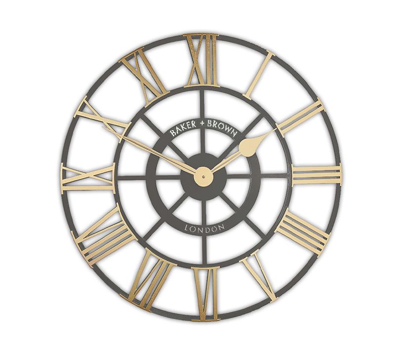 Ρολόι τοίχου "Evening Star",γκρι/χρυσό,60cm