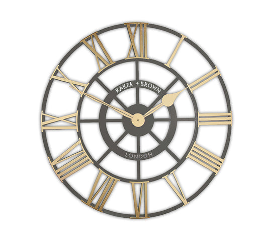 Ρολόι τοίχου "Evening Star",γκρι/χρυσό,60cm