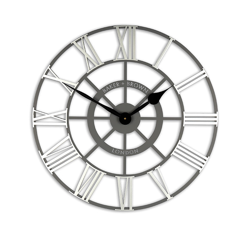Ρολόι τοίχου "Evening Star", γκρι/λευκό,60cm