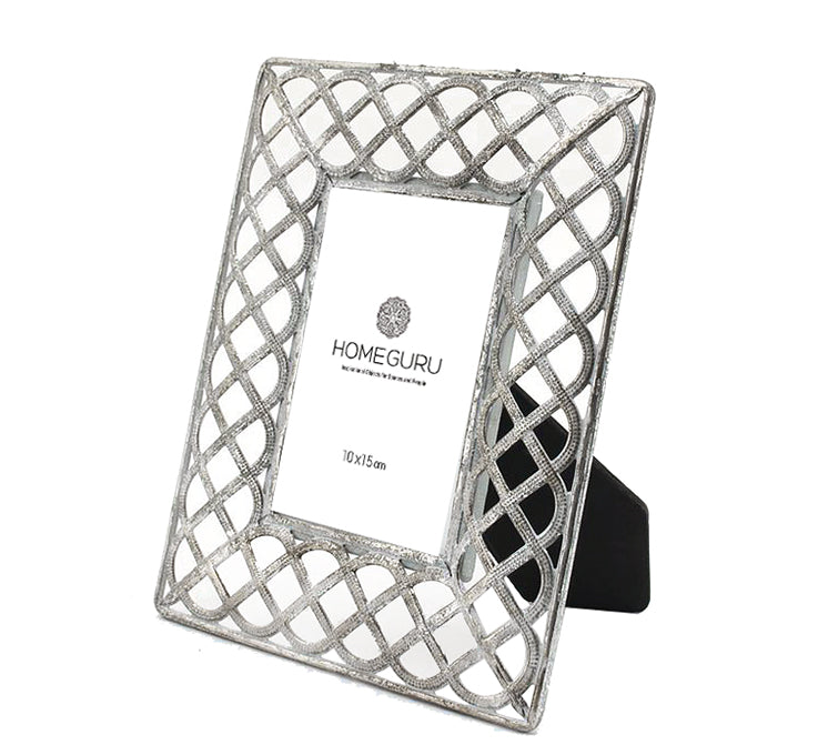 Φωτογραφοθήκη "Ρόμβος" (10x15) χρυσή, 19.5x24.5cm