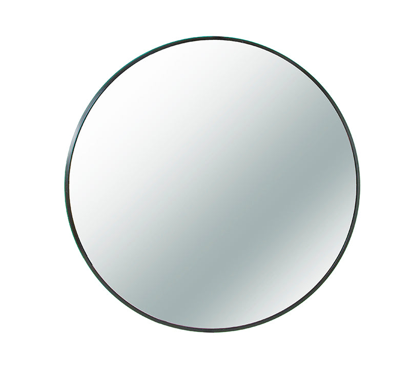 Καθρέπτης αλουμινίου, στρογγυλός, μαύρο χρ.,δ.60cm