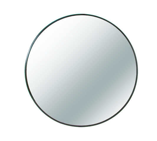 Καθρέπτης αλουμινίου, στρογγυλός, μαύρο χρ.,δ.60cm