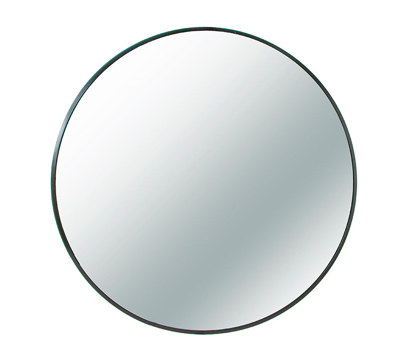 Καθρέπτης αλουμινίου, στρογγυλός, μαύρο χρ.,δ.75cm