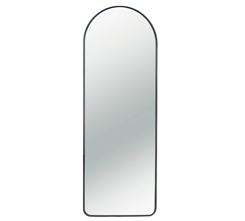 Καθρέπτης αλουμινίου σχ.αψίδα, μαύρο χρ.,51x152cm