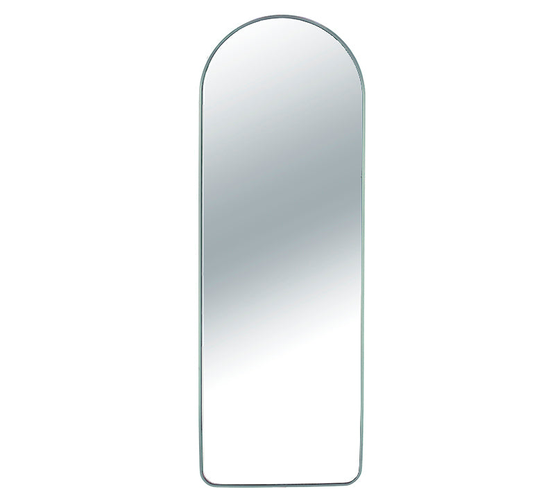 Καθρέπτης αλουμινίου σχ.αψίδα ασημι χρ.,51x152cm