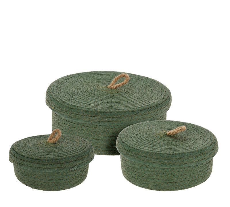 Στρογγυλό κουτί με καπάκι Σ/3, λαδί χρ.