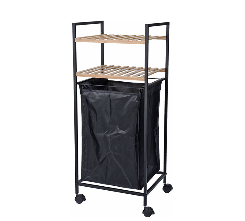 Απλυτοθήκη με ροδάκια και 2 ράφια 60x88cm