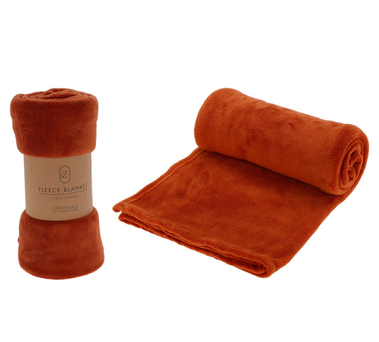 Κουβερτάκι κοραλί φλις, 125x150cm,ταμπά χρ.