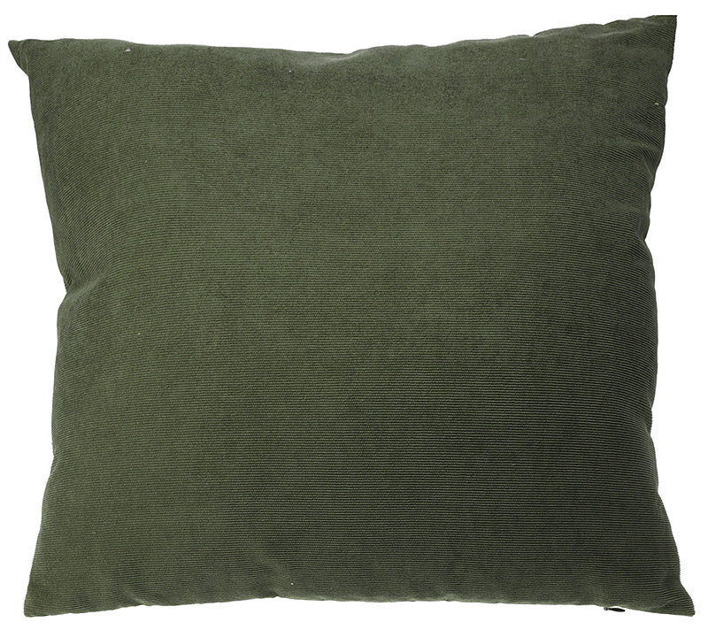 Μαξιλάρι βελουτέ ριγέ 45x45cm χακί χρ.