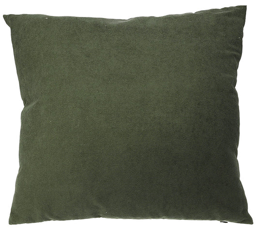 Μαξιλάρι βελουτέ ριγέ 45x45cm χακί χρ.