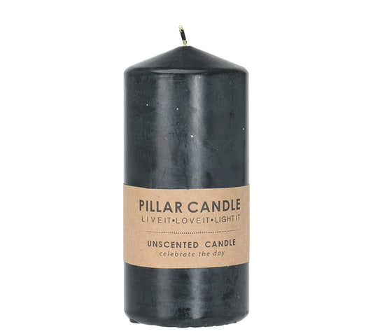 Κερί κορμός 6.5x14cm,μαύρο χρ.