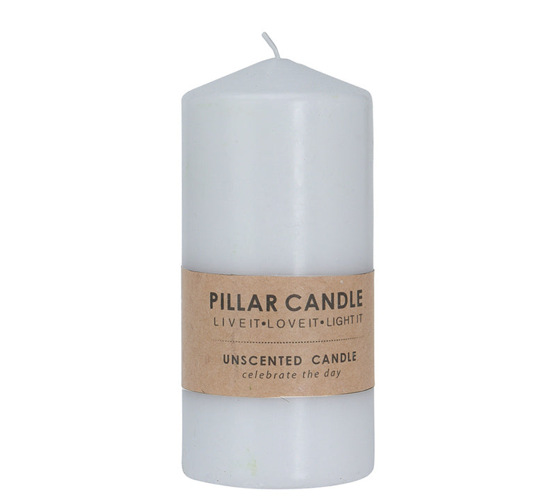 Κερί κορμός 6.5x14cm,λευκό χρ.